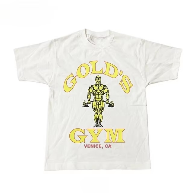 Streetwear Brand Clothing - Kaos Grafis Merek Olahraga Vintage Gold's
