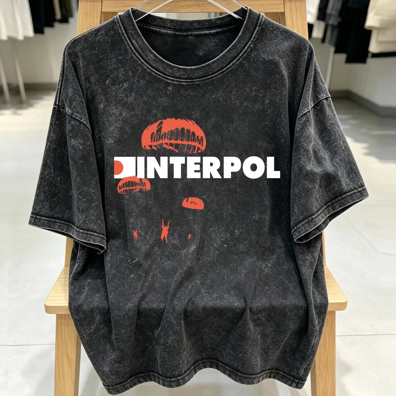 Streetwear Brand Vintage - Kaos T-shirt yang sudah dicuci, merek