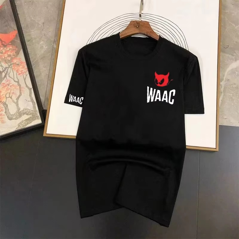 Kaos Katun Grafis Logo Klasik  - Streetwear Brand Red Logo ulasan dan harga